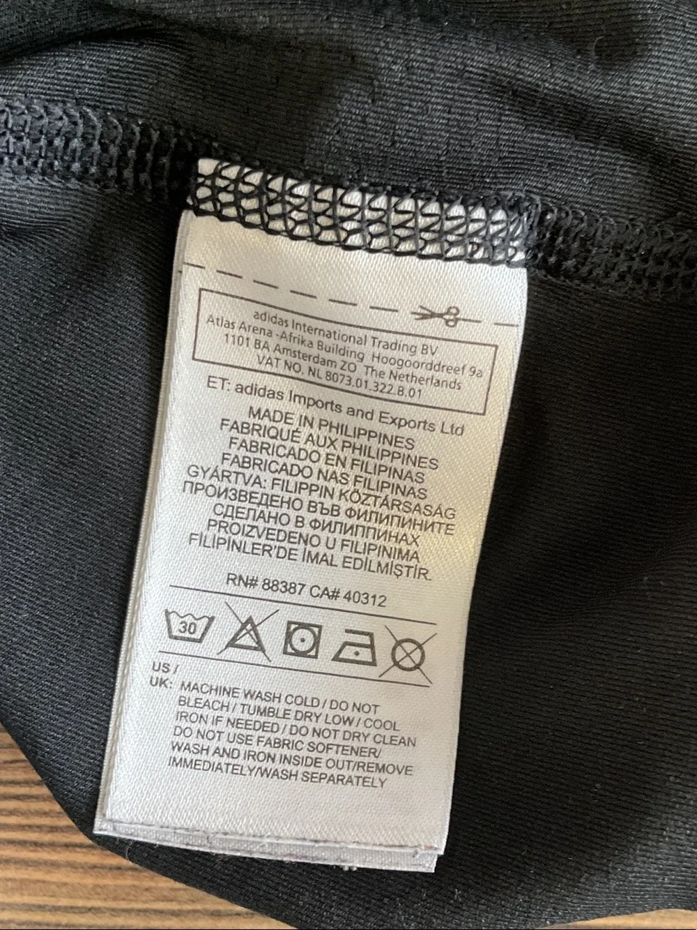 adidas Black Climalite Athletic Fitted TechnFit Biker Tee  L       131B